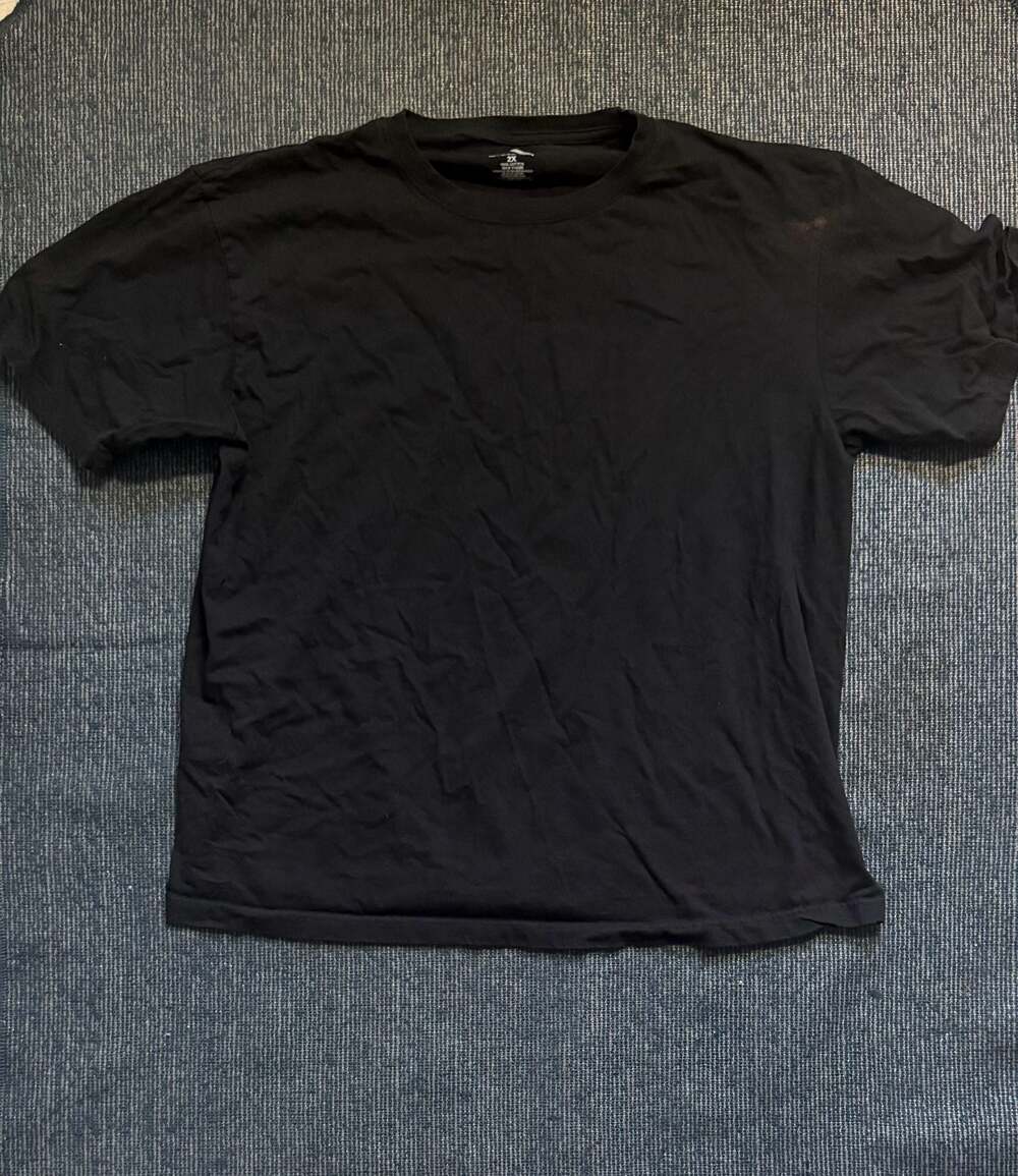 Sada 100% Cotton Black Crewneck Short Sleeve T-Shirt Size 2X